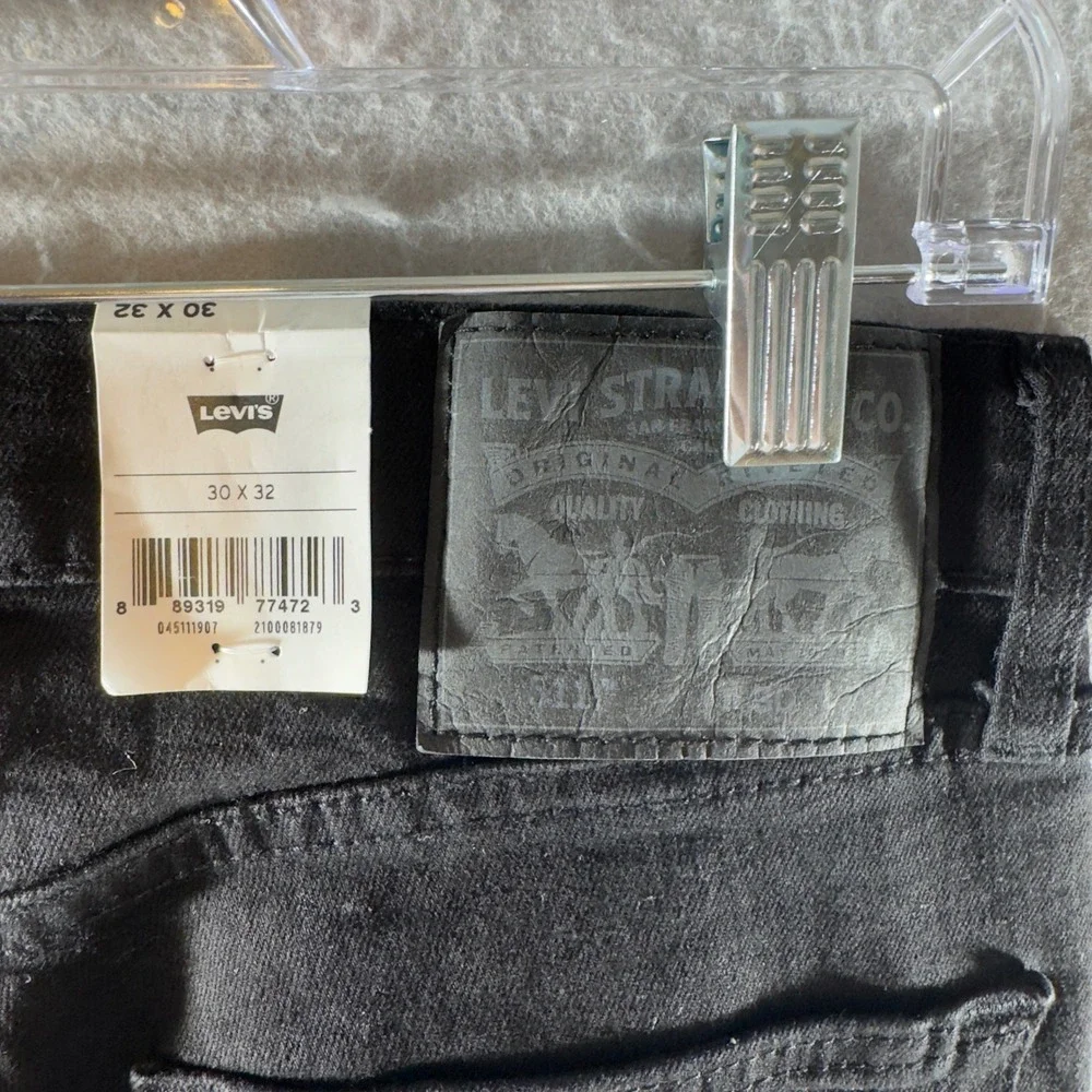1797 | NWT Levis 511 Slim Flex Stretch Denim Jeans Black 30x32